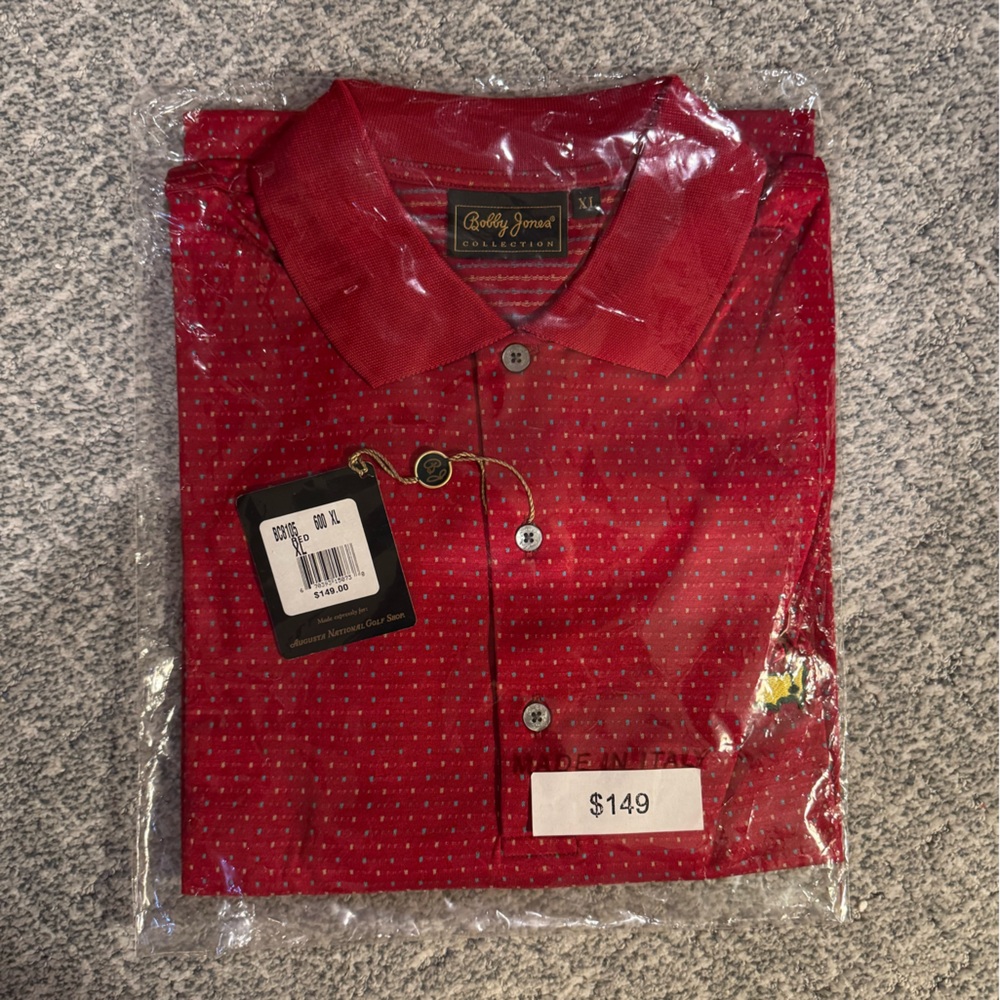 Bobby Jones Red Men's Masters Polo